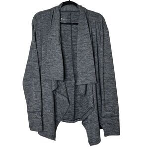 Nike Women’s Dri-Fit Open Front Cardigan XXL Gray  with Thumb Holes Athleisure